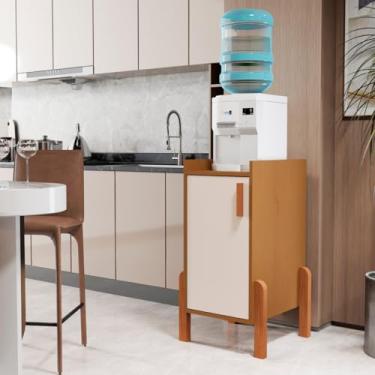 Imagem de Armário Multiuso Balcão Buffet Moderno com Suporte para Bebedouro e Cafeteira Cozinha Elegante