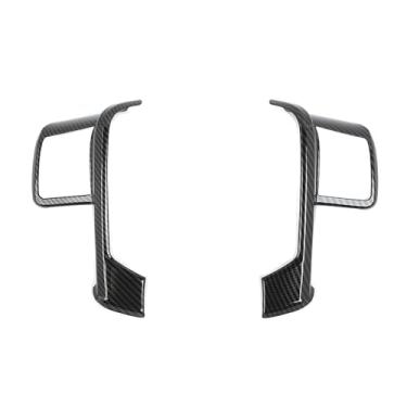 Imagem de RAZPOY Capa de acabamento de volante de fibra de carbono compatível com Ford F250/F350/F450/F550 2008-2016, para Expedition 2007-2012