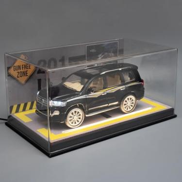 Imagem de BDTCTK Compatible for 1:24 Land Cruiser Model Car, Diecast Collectible Pull Back Toy Car with Sound and Light for Adults, Gift Black