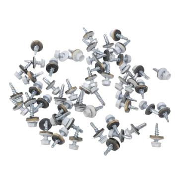 Imagem de Irfora 300pcs de Aço de Carbono Parafusos de Cobertura de Zinco Com Bit Hexadecimal, Arruela EPDM, Adequada para Painel de Ferro, Placa de Aço, Painel de Alumínio, Madeira, Folha de