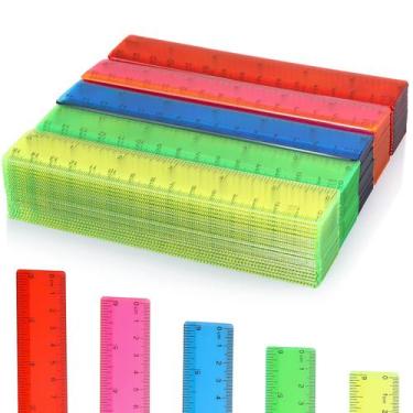 Imagem de Ruler Zonon de plástico flexível reto de 6 polegadas/15 cm, 100 unidad