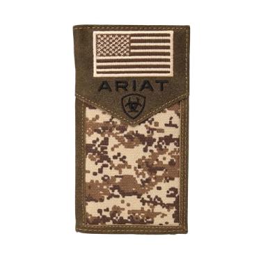 Imagem de Ariat Carteira de Rodeo Digital Camuflagem Patriota Unissex Adulto, Marrom
