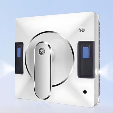 Imagem de Aspirador de janelas automático inteligente - Motor sem escovas de 6000 Pa, pulverização dupla, 3 rotas de limpeza (N/Z/N+Z), conectividade com aplicativo, orientação por voz, energia de emergênc