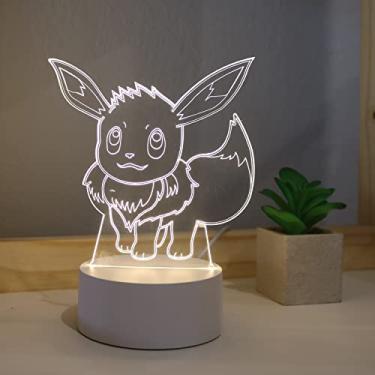 Imagem de PopLumos - Luminária led 3d, abajur de mesa, eevee, ivy,pokemon