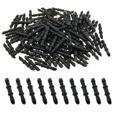 Imagem de ZZHXSM Conectores farpados retos de 100 peças, 1/10.2 cm, acessórios de irrigação por gotejamento, conectores de farpa única para sistema de tubo de irrigação e jardim