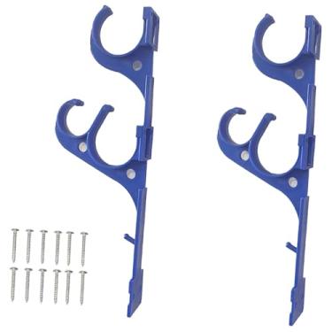 Imagem de IEUDNS 2 peças ganchos para equipamentos de piscina, acessórios para piscina, suporte para escovas, suporte para ferramentas para mangueiras de vácuo