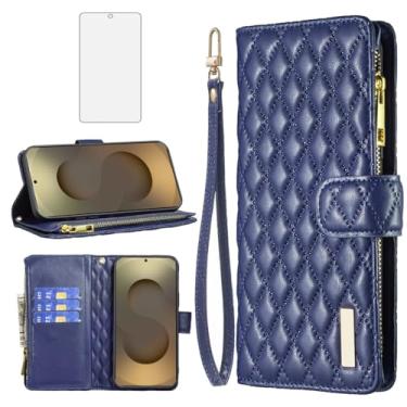 Imagem de Asuwish Capa de telefone para Samsung Galaxy S25 Ultra 5G Capa carteira com protetor de tela e suporte de cartão de crédito flip de couro acessórios para celular S25Ultra 25S S 25 25Ultra 6.9 2025