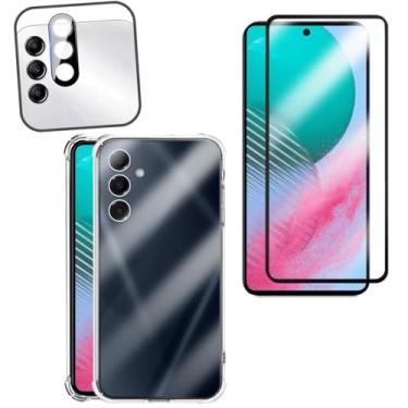 Imagem de Kit Capinha Antishock Transparente + Película de Vidro 3D + Lente Câmera para Galaxy M54
