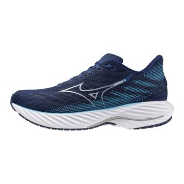 Imagem de Mizuno Tênis de corrida masculino Wave Rider 28, Azul e branco, 40