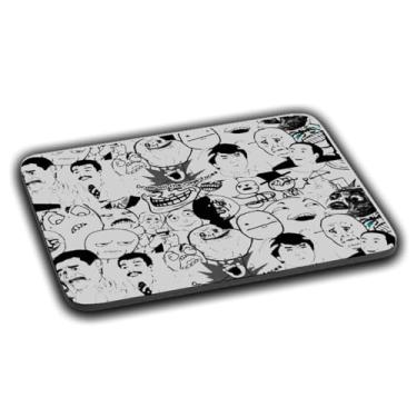 Imagem de Mouse Pad Retangular com Estampa de Memes, Design Divertido, Preto e Branco