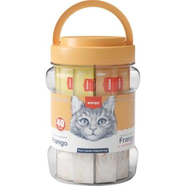 Imagem de Wanpy/Truly Creamy Petisco Cremoso para Gatos, 40 Sachês, 560g, Frango + Frango e Caranguejo