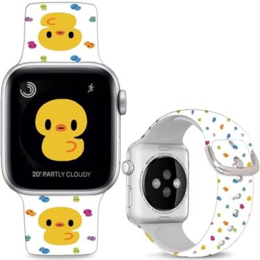 Imagem de Sjiangqiao Pulseiras de silicone macio compatíveis com Apple Watch de 38 mm, 40 mm, 41 mm e 42 mm (série 10), iWatch SE/SE2, pulseiras esportivas de substituição compatíveis com iWatch séries 10, 9, 8