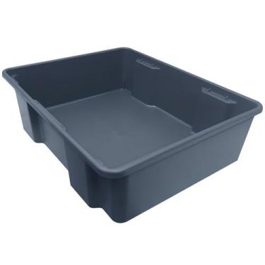 Imagem de Caixa Organizadora 20 Litros Cinza Grafite Presto Multiuso Armazenamen