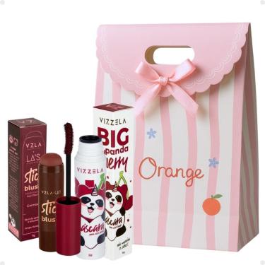 Imagem de Kit Presente: Blush Stick Red e Máscara de Cílios No Panda Big Bordô