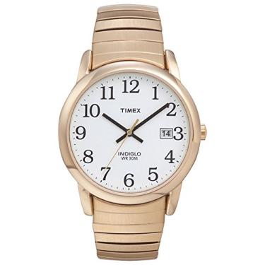 Imagem de Timex Relógio masculino Easy Reader, dourado/dourado/branco/A/35 mm, 35mm, Relógio de leitura fácil