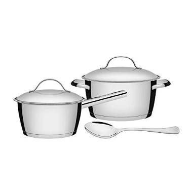 Imagem de JOGO DE PANELAS ACO INOX COM FUNDO TRIPLO 3 PC TRAMONTINA