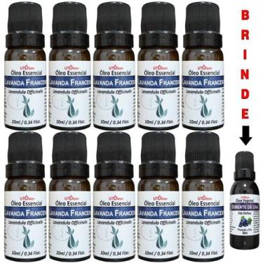 Imagem de 10x Óleo Essencial De Lavanda Francesa 100% Puro 100ml - Utoleos