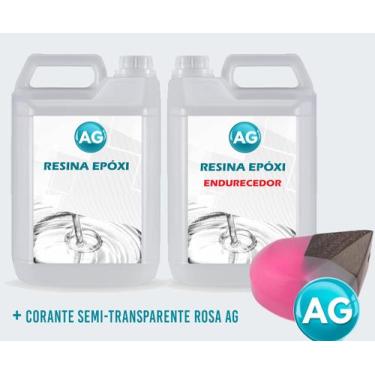 Imagem de Resinas Epóxi 1KG + Corante semi-transparente Rosa Ag - Resinas ag
