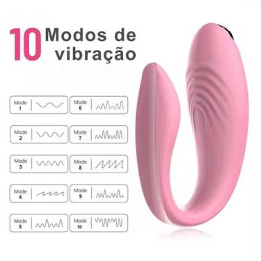 Imagem de Vibrador Casal Duplo Recarregável 10 modos Vibração - Vbrante