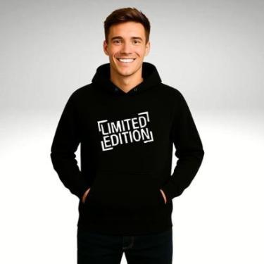 Imagem de Moletom Unissex Canguru Blusas de Frio Casaco Fechado Liso Estampado Edição Limitada-Unissex