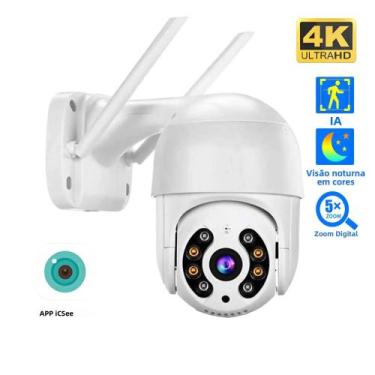 Imagem de Câmera IP 4K 8MP Sem Fio WIFI IP Externa Smart Home PTZ Speed Dome Mon
