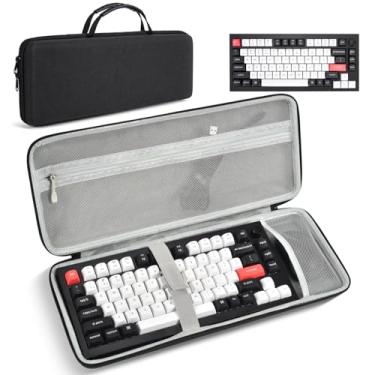 Imagem de imComor 75% capa para teclado, bolsa rígida para transporte de viagem para teclado Aula F75 Pro 75%, compatível com Redragon K673 PRO, Keychron K2 versão 2/K2/Q1/V1, ASUS ROG Azoth 75% protetor de