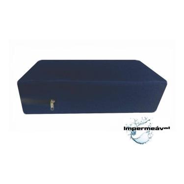 Imagem de Capa Queen Impermeável Colchão Azul Marinho Medida Especial