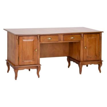 Imagem de Escrivaninha de Madeira Hannover 2 Portas e 2 Gavetas com Tampo Estendido 60813TE Linz Moveis -Imbuia Glazer
