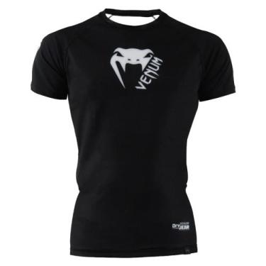 Imagem de Rashguard Venum Camisa de Compressão Basic Black Jiu Jitsu No-gi Submi