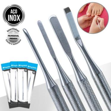 Imagem de Kit Podóloga 206 208 214 254 Goiva Bisturi Desencravar Unha Formão Mic