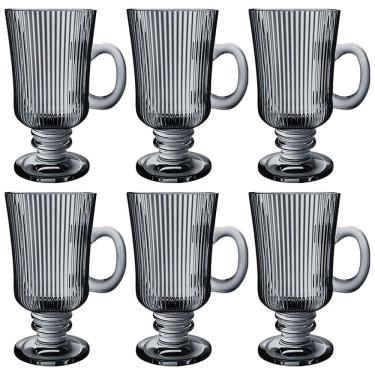 Imagem de Conjunto com 6 Xícaras L'Hermitage Irish Coffee Cameratta em Vidro 230ml - Cinza