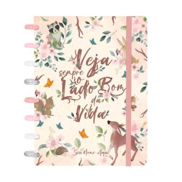 Imagem de Caderno de Discos Flex Inteligente Iscool Personalizado Pequeno Bosque Animais Florais