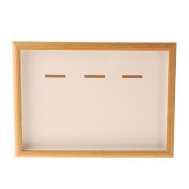 Imagem de MotiveTech Caixa de Sombra para Guardar Medalhas, Madeira Estilosa, Porta-retratos para Fotos, Estojo para Guardar Medalhas para Maratona, Emblemas de Futebol E, Madeira Cor A4, Tamanho real