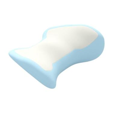 Imagem de MotiveTech Almofada Portátil para Assento de Carro, Travesseiro de Apoio para As Costas para Dormir, Almofada para Cadeira de Leitura de Viagem, Almofada Multius, Azul, Tamanho real