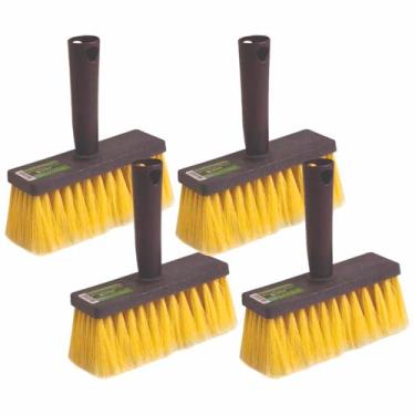 Imagem de 4 Broxa Escova Retangular 11,7 x 4,3 Cm Odim Pintura Limpeza