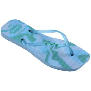 Imagem de Havaianas Slim Square Jelly, Chinelo Feminino, Azul Lavanda, Estampa Abstrata, Borracha (BR, Adulto, Numérico, 37)
