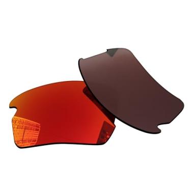 Imagem de Acefrog Lentes de reposição polarizadas de 1,5 mm para óculos de sol Oakley Flak 2.0 OO9295 59 mm, material atualizado, resistente a impactos, Vermelho fogo - pc-pp, One Size