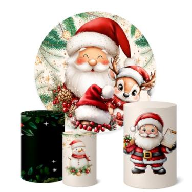 Imagem de Trio Capas Cilindro + Painel Sublimado Festa 1,50m Natal (K1NAT083)