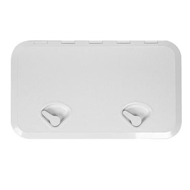 Imagem de Tampa de escotilha de convés marítimo, tampa retangular de plástico ABS de 440 × 315 mm, vedação à prova de intempéries, fácil abertura para armazenamento de escotilha de acesso ao deck de barco de