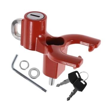 Imagem de REPAIROCK Gancho de suspensão de motocicleta com garfo duplo para capacete de motocicleta suporte de bolsa de bagagem cabide para scooters bicicletas metal vermelho brilhante 1 conjunto de parafusos