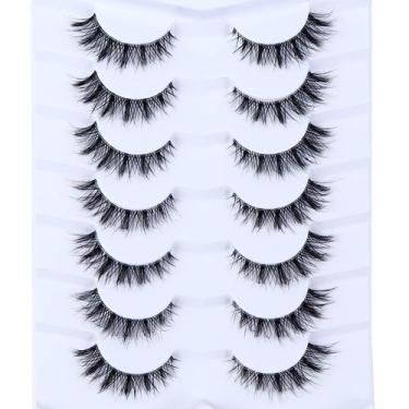 Imagem de Cílios postiços Wleec Beauty Cat Eye 12 mm 7 pares de faixa transparen