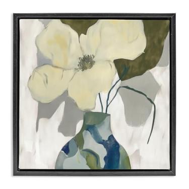 Imagem de Stupell Industries Boho Modern Petals Black Framed Floater Canvas Wall Art Design por Elara Yasna, 45,7 x 45,7 cm