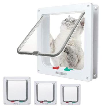 Imagem de Cat Door Flap GoTeamGHJKL, fecho de 4 vias para cães e gatos - EGETOTA