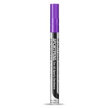 Imagem de SportPens Caneta de pintura para bicicletas e equipamentos esportivos | Marcadores de tinta permanentes multiuso para metal, plástico, couro e materiais sintéticos | Roxo