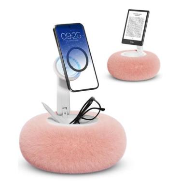 Imagem de Suporte Magnético para Telefone Viozon - Para Cama e Travesseiro Rosa