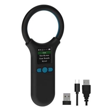 Imagem de Rabitpos Scanner de microchip animal de estimação, leitor de etiquetas de microchip universal animal com tela TFT de 3,7 cm, armazenamento de dados de 500 peças, bateria recarregável de 800 mAh