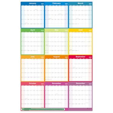 Imagem de Vibrant Focus 2024 Yearly Wall Calendar - 2024 Wall Calendar, 2024 Yearly Wall Calendar&Planner with Thick Paper, Jan 2024 - Dec 2024, X Large, 34.7" x 22.8",2024 Yearly Planner