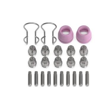 Imagem de TOOLIOM 24Pcs Plasma Cutter Torch Consumables AG-60 Cutting Torch Nozzles Tips Kit for SG-55 AG-60 WSD-60 for TL-50C 110V