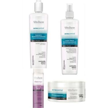 Imagem de Kit Vita Derm Skin Care Anti Acne - Sabonete + Loção Tônica + Máscara 