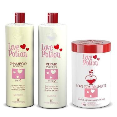 Imagem de Kit love potion repair +  love tox brunette - love potion